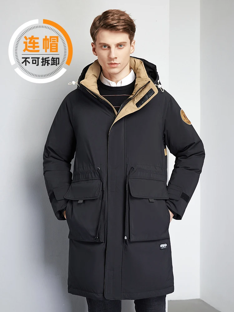 Men's down Jacket Men's Long New Style Tooling Parka Winter Thick Coat