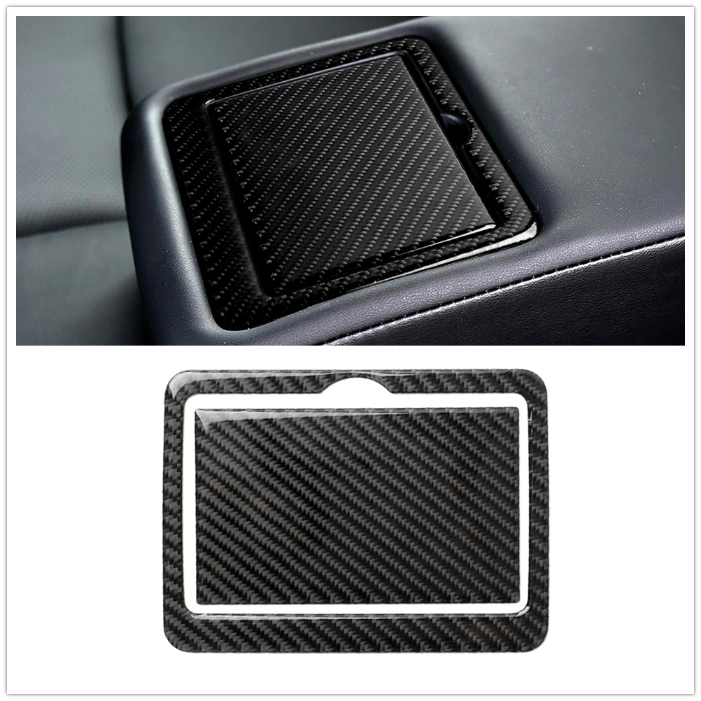 

Для Infiniti Q50 Q60 2014-2019, заднее сиденье, держатель для стакана для воды, панель, крышка, отделка, наклейка из углеродного волокна для украшения автомобиля