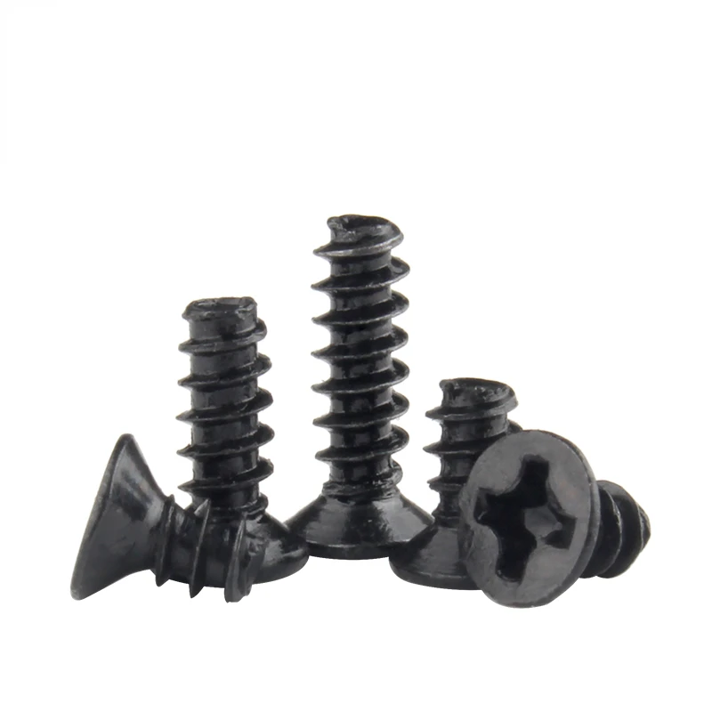 Винты с потайной головкой KB плоские винты черные цинковые/никелированные