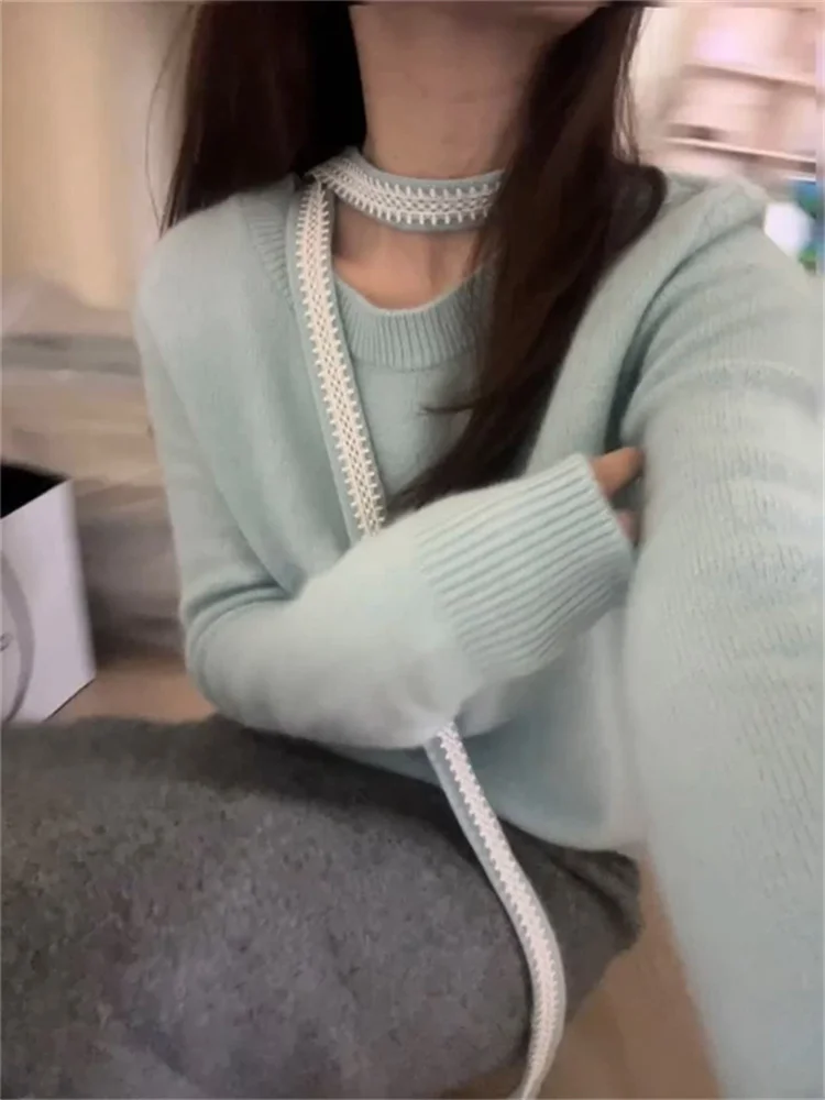 Высококачественный свитер с бархатной лентой и енотом женская осенне-зимняя