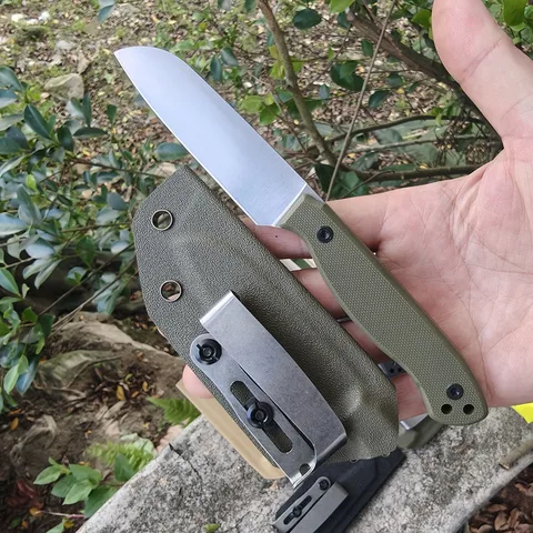 440C Stainless Steel Sharp Fixed Blade Knife G10 Handle Straight Knifes Outdoor Camping SUrvival Tools With Scabbard