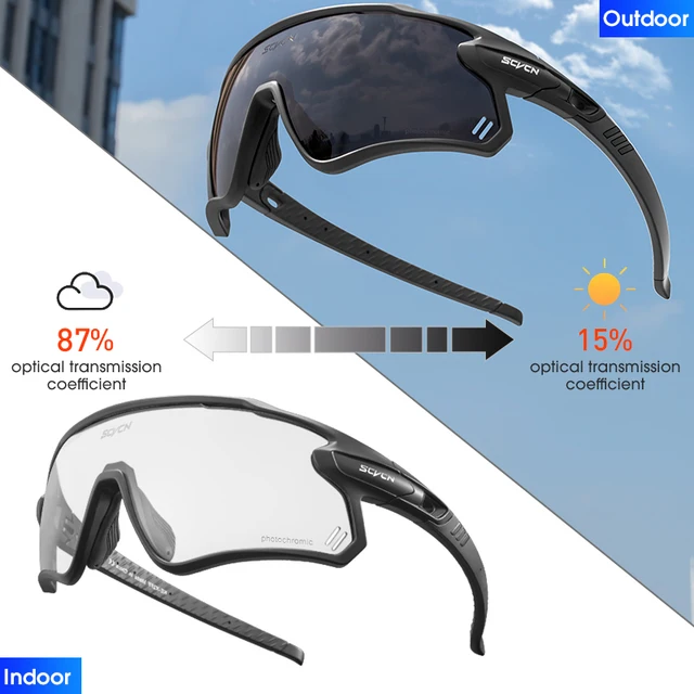 SCVCN Photochromic Cycling Glasses MTB Riding Running Sunglasses UV400 Polarized Fishing Goggles Man Woman Bike Bicycle Eyewear 3