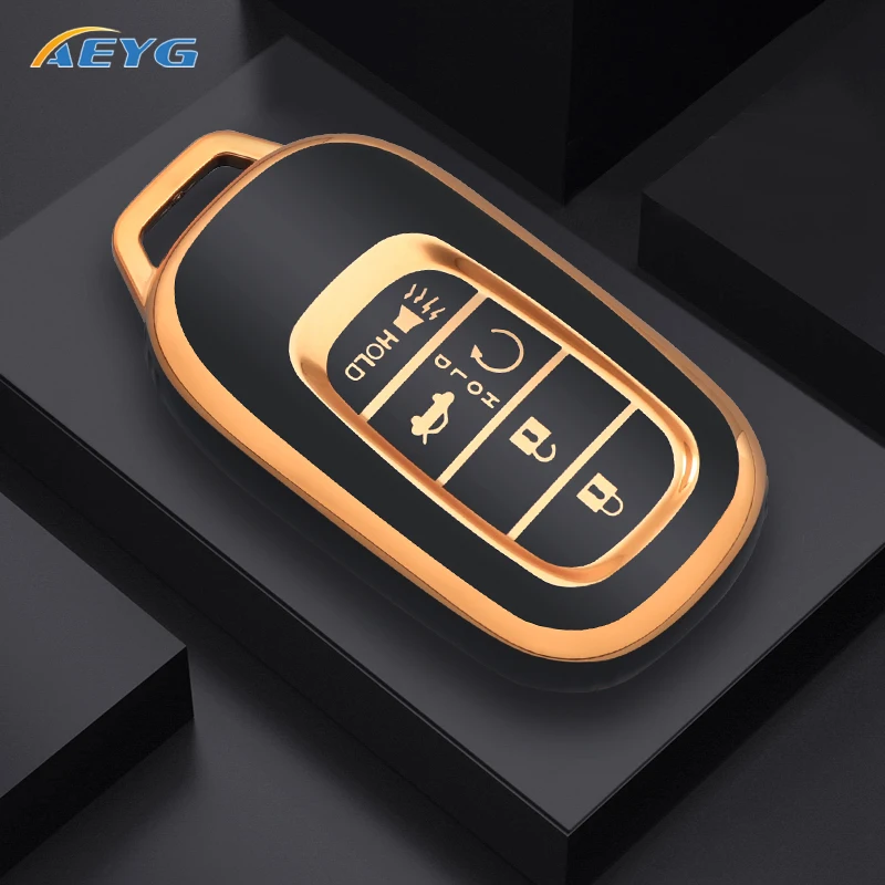 

TPU Car Remote Key Case Cover Shell Fob For Honda CRV Civic Accord 2021 2022 4 5 Button Protector Holder Keyless Bag Accessories