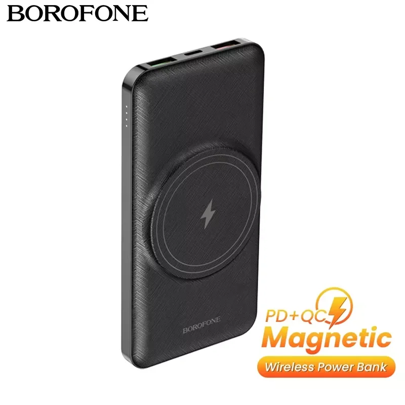 

2023New BOROFONE10000mAh Wireless 20W Quick Charging Power Bank External Auxiliary Battery For iphone 12 13 Mini Pro Max