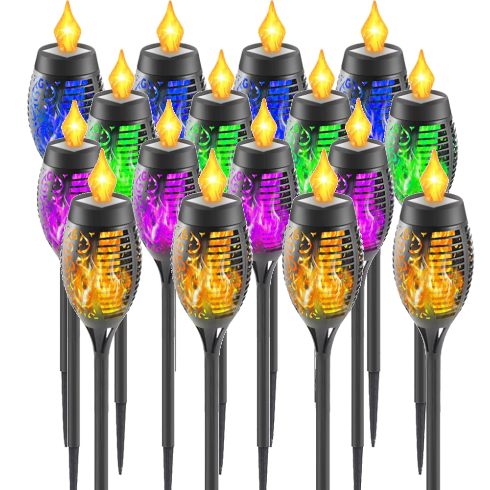 

Outdoor Led Solar Lights Flickering Dancing Flame Torch Solar Lighting Waterproof Lamp For Garden Decoration Landscape Lawn Path