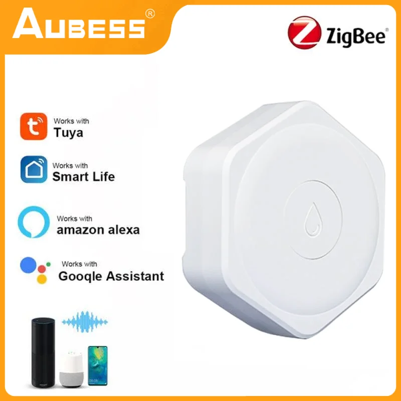 

Tuya Zigbee Water Leakage Alarm Smart Water Sensor Leak Detector Smart Life APP Flood Alert Overflow Security Alarm System