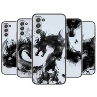 watercolor dragon phone cover hull for samsung galaxy s6 s7 s8 s9 s10e s20 s21 s5 s30 plus s20 fe 5g lite ultra edge