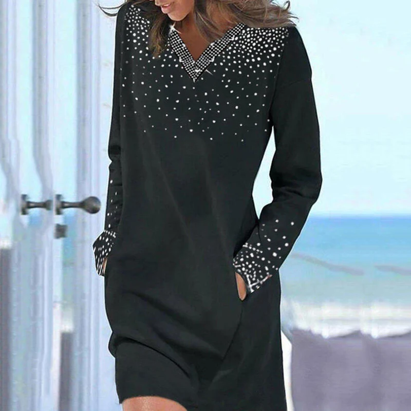 

Женское однотонное облегающее платье с длинным рукавом, модель Y2K большого размера, мини-платье с круглым вырезом, уличная одежда для весны ...