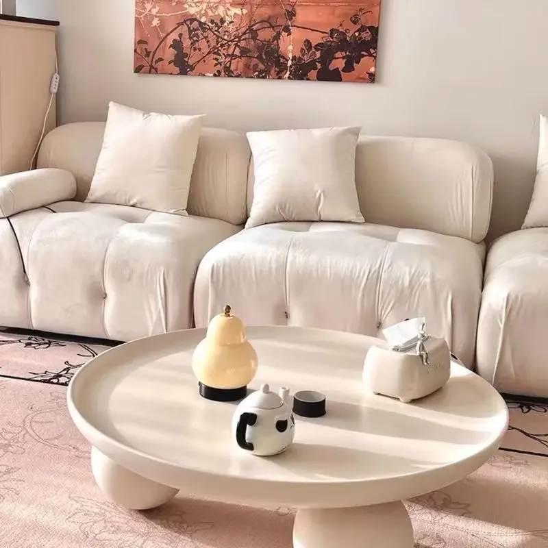 Минималистичные простые журнальные столики эстетические круглые для патио