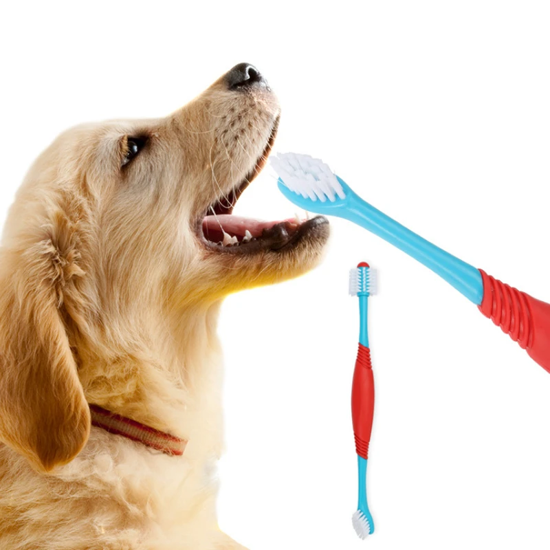 

Pet Double Head Dog Toothbrush Pet Tooth Cleaning Tools Dental Care for Pet Cat Grooming Toothbrush Pet Supplies