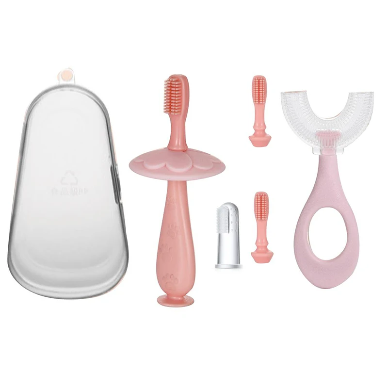 

6 шт., Детские зубные щётки, 360 градусов