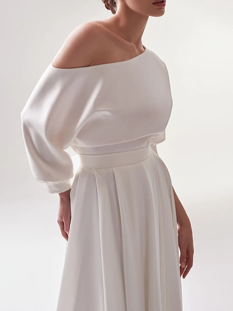 

Элегантное повседневное приталенное пикантное платье, модное однотонное белое приталенное платье с запахом на груди и оборками по краям, 2023