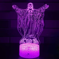 jesus gifts christian decorations for home decor light with touch and remote 16 color changing dimmable jesus lamp