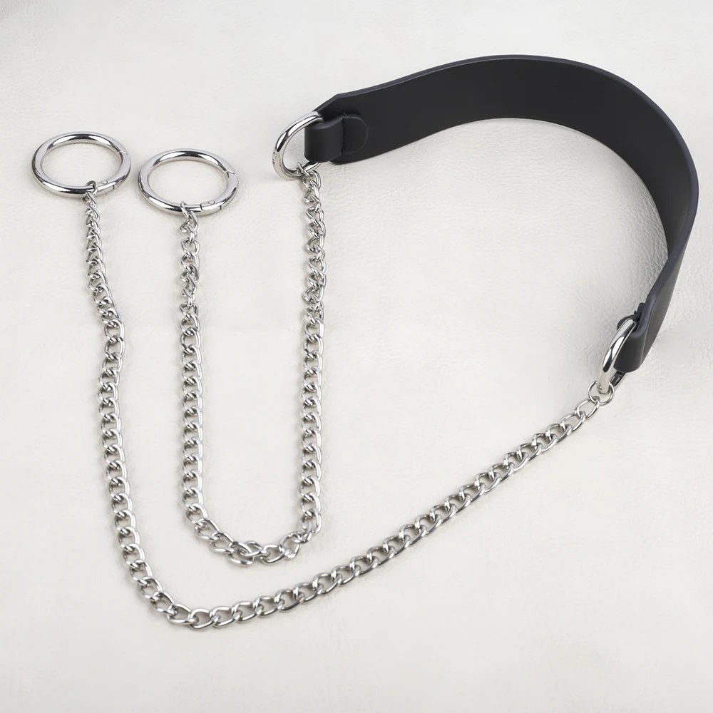 

120cm Leather Bag Strap Handbags Handles Bag Metal Chain Crossbody Shoulder Straps Hardware Replacement Bag Accessories