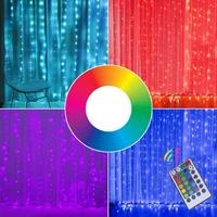 led string lights christmas decoration remote control usb wedding garland curtain 3m lamp holiday for bedroom outdoor fairy