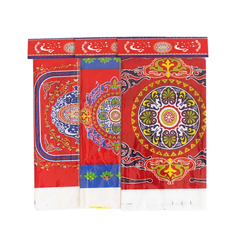 

PE Plastic Disposable Party Table Cloth Eid Al-Fitr Ramadan Tableware Table Cover Waterproof for Moslem Islamism Decor 108x180cm