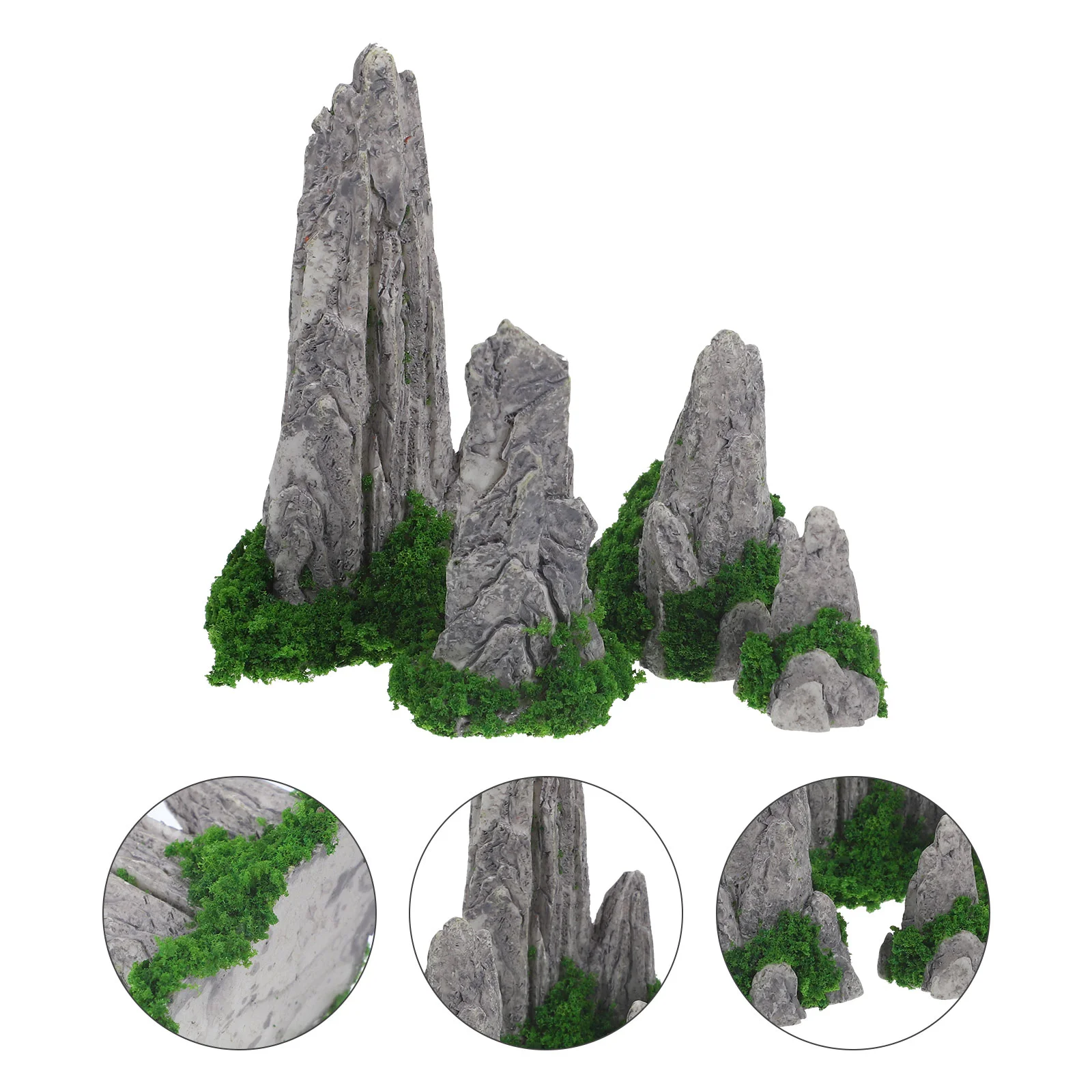 

8 Pcs Simulation Rockery Decor Mini Statue Home Ornament Accessories Household Micro Landscape Resin Simulated