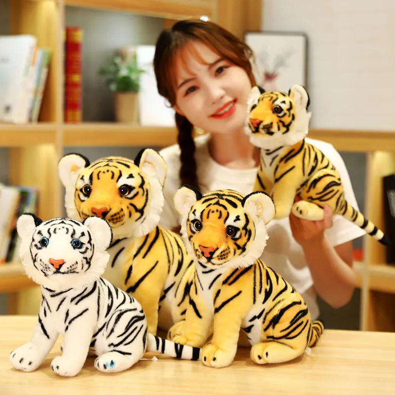 

Zqswkl 27/33cm cute tiger doll squat tiger plush toy mother and child tiger pillow doll mascot children boys and girls gift