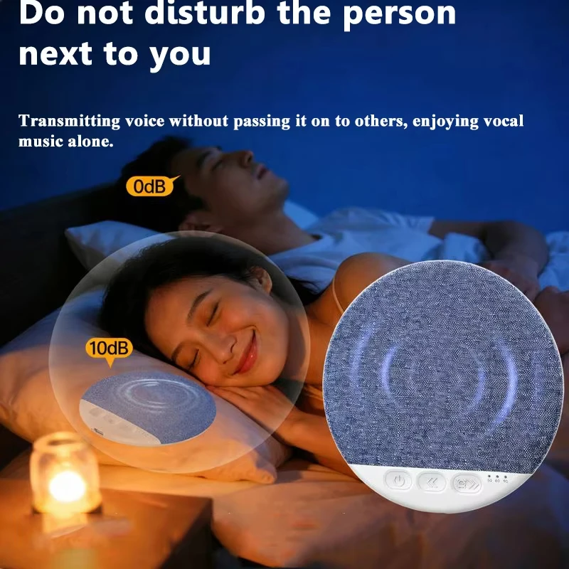 Фото Беспроводная Bluetooth-колонка для сна с мини-звуковым баром, звуками природы и белым шумом, ультратонкая, с таймером отключения, MP3-плеер №2