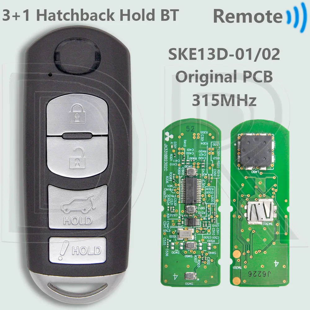 Оригинальная печатная плата DR SKE13D-01/02 SKE13E-01/02 Универсальный автомобильный дистанционный ключ ID49 315/433 МГц для Mazda 2 3 6 CX-4 CX-5 CX-9 MX-5 AXELA