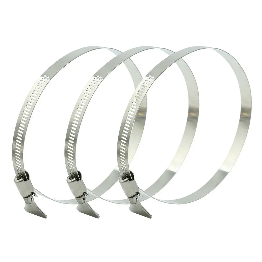 

Jinwo Adjustable America Type 118--140mm car range Gas Hose Clip Clamps Stainless Steel Auto Fastener