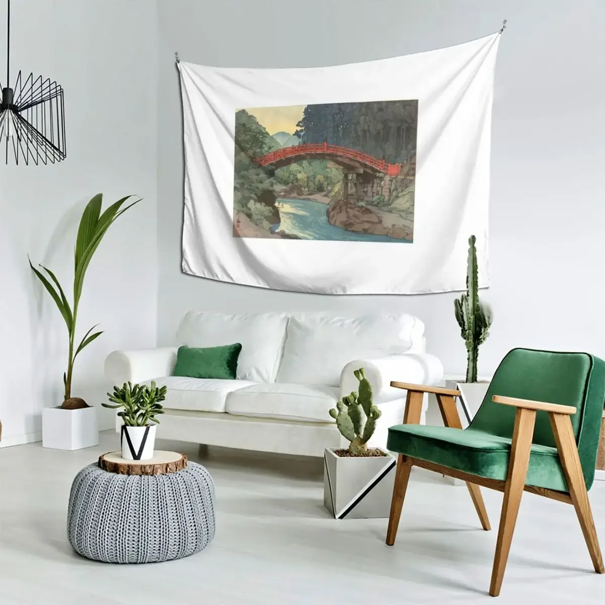 Священный мост в Нико Хироши Йошида Хуга Арт Гобелен Настенный Для Настенного