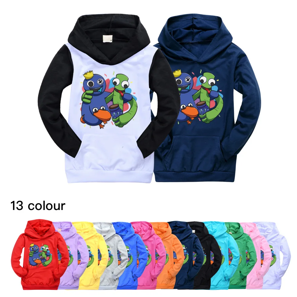 

New Game Hot rainbow friends Kids Fashion Hoodie Spring Autumn Baby Girls Clothes Boys Pocket Tops Children Sweatshirt