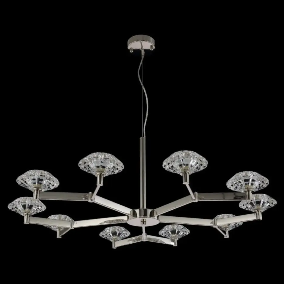 Подвесная люстра Crystal Lux REBECA SP10 NICKEL REBECA