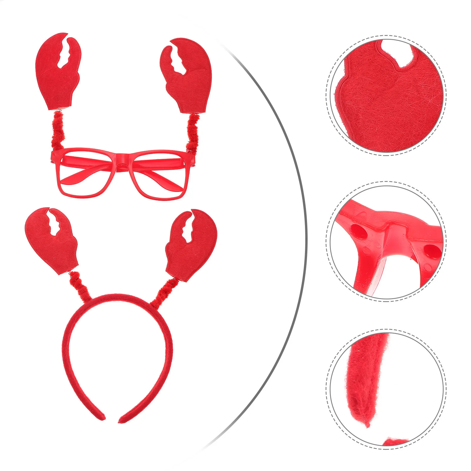 

Lobster Pack Party Kids Eyeglass Funny Outfits Hair Accessories Prop Headdress Cloth Crab Clip Costume Decor Child