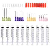 50pack3ml 30mlsyringes with14ga 23ga blunt tip needles with syringe caps and needle caps for refilling and measuring liquids oil