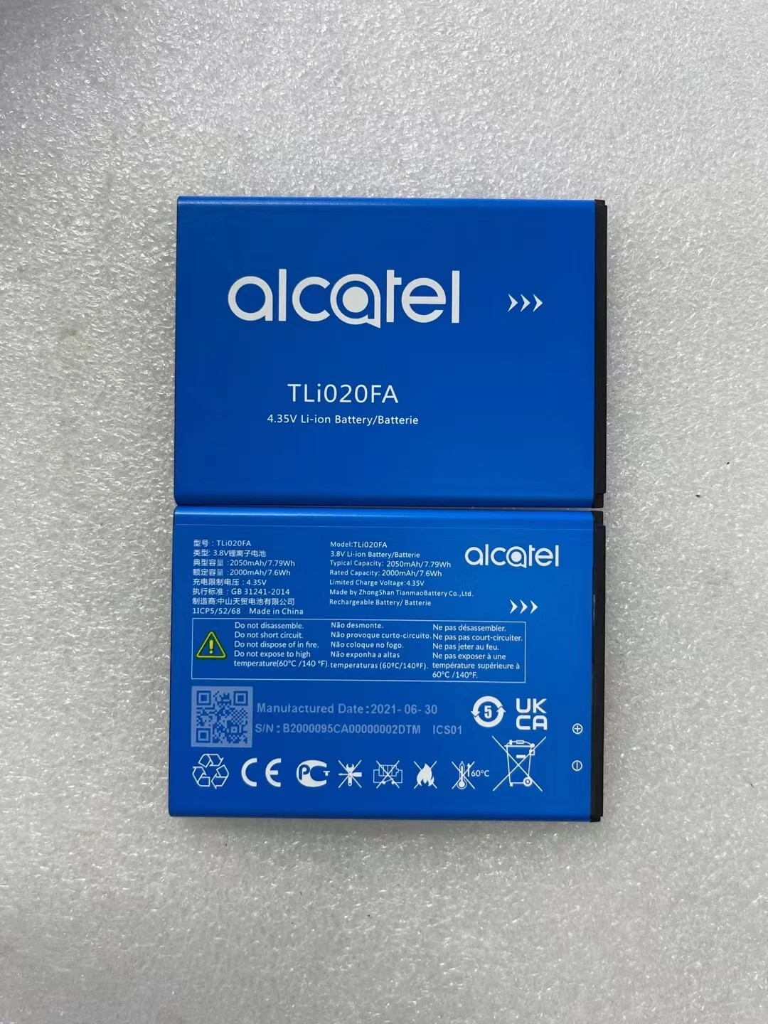 

New TLi020FA Battery