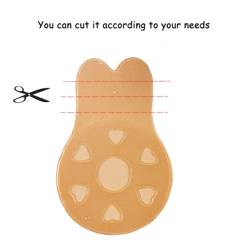 Women Push Up Bras For Self Adhesive Silicone Strapless Kawaii Rabbit Invisible Bra Reusable Sticky Breast Lift Up Tape Bra Pads