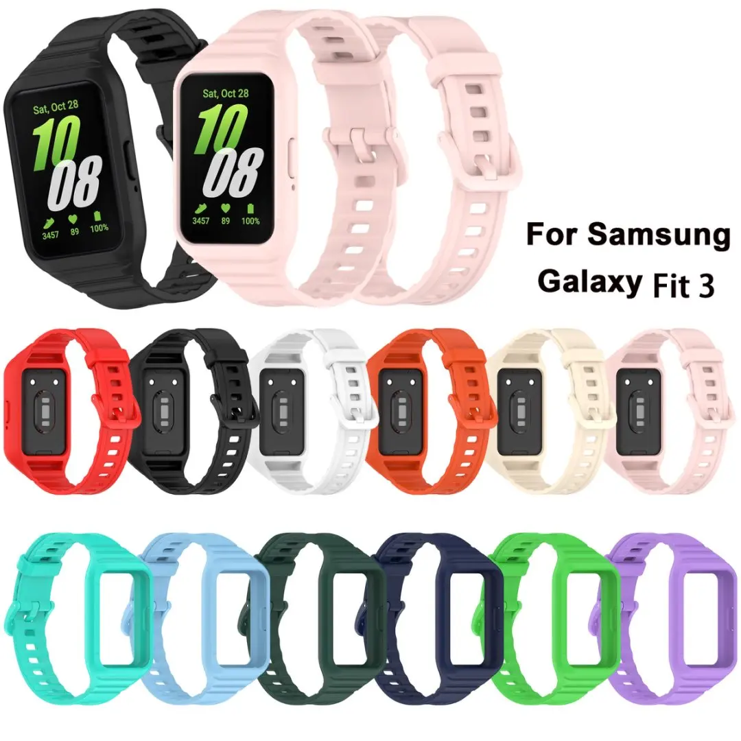 Фото Силиконовый ремешок, чехол, спортивный браслет, подходит для Samsung Galaxy Fit3 (SM-R390) ремешки для умных часов №2