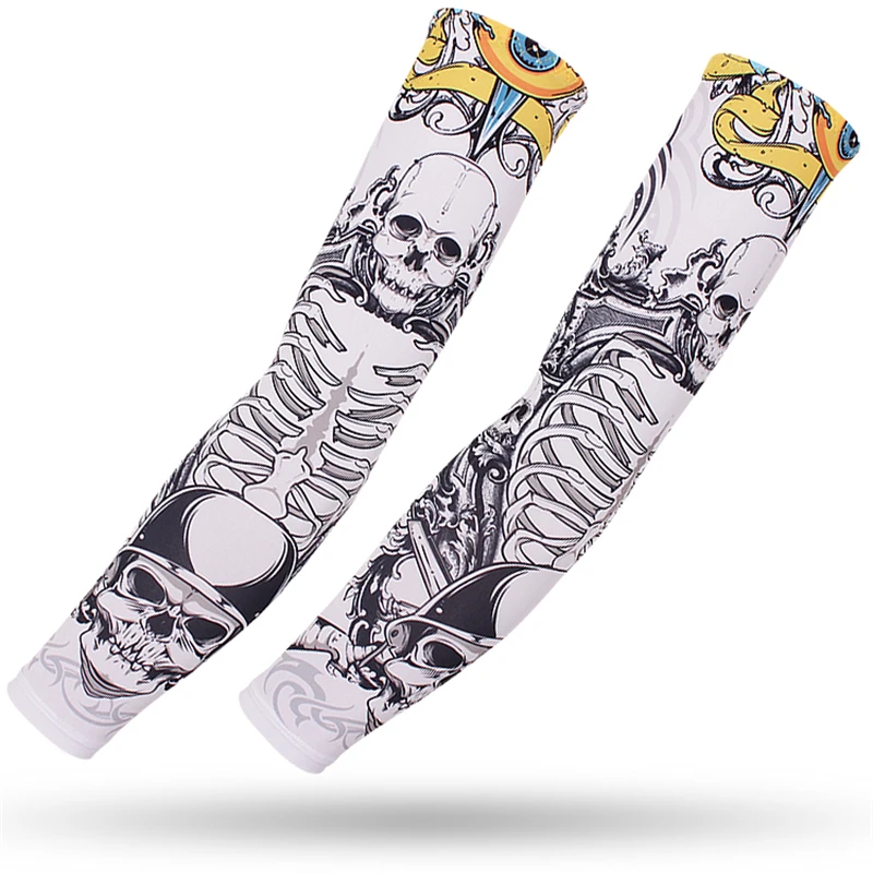 Рукав для бега 2 шт. рыбалки вождения езды на велосипеде рукава 3D-тату летняя