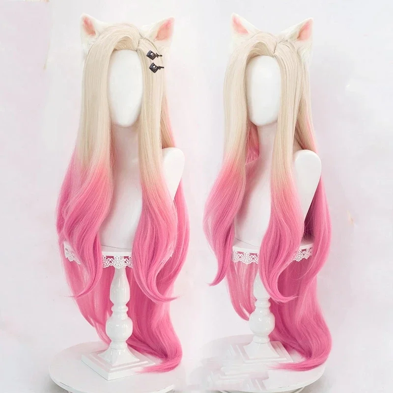 KDA Ahri Косплей Обувь Сапоги Сексуальные All Out Pop Star Реквизит Аксессуары Уши Парик