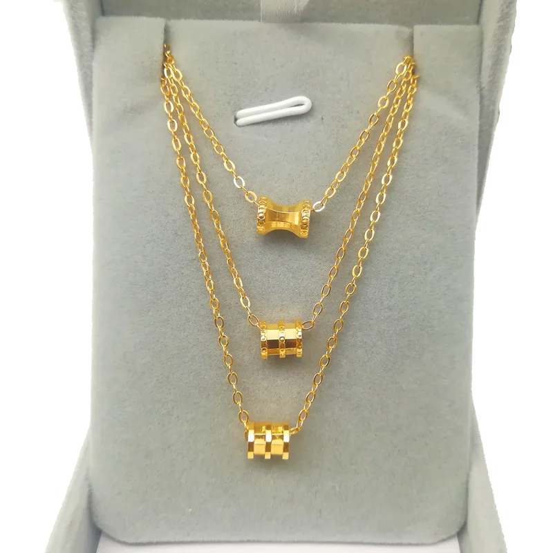

Indian Copper Color Small Pendant Necklaces For Women Men 45cm Link Box Clavicle Chains Necklace Men Wedding Jewelry Wholesale