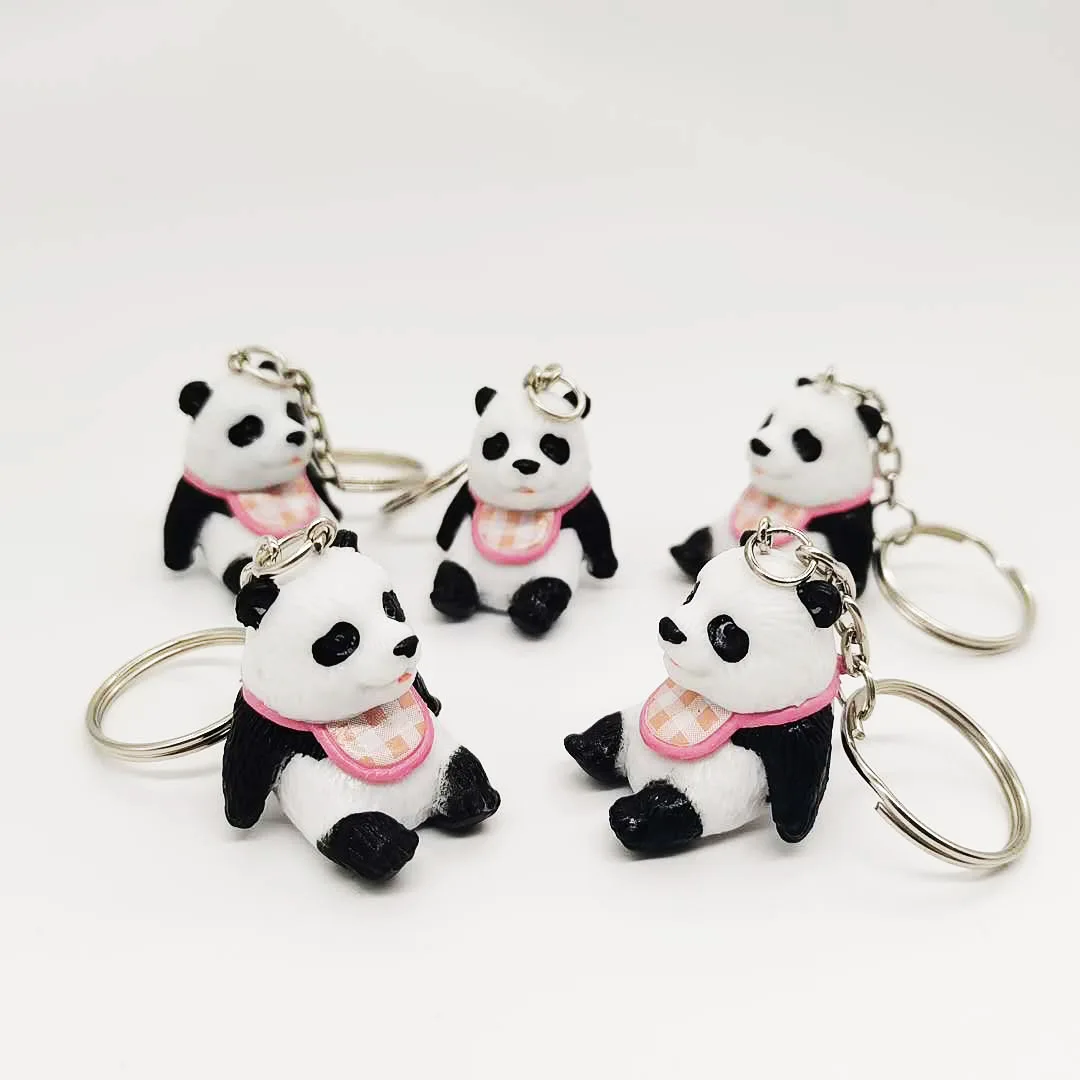 1PCS New cute panda baby keychain bag pendant promotional gift |