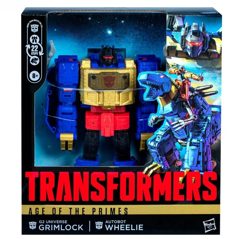 Фото В наличии игрушка Hasbro Transformers G2 Universe Grimlock Autobot Wheelie AGE OF THE PRIMES, фигурка-трансформер, робот, подарок для мальчика. №2