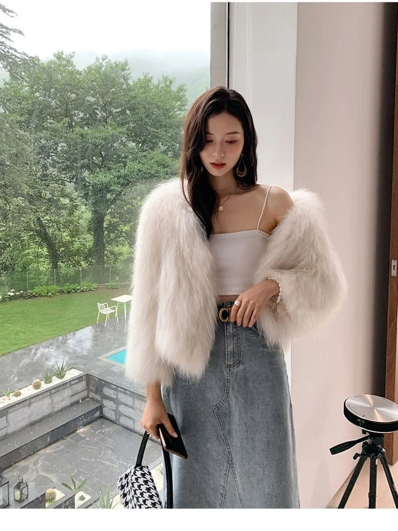 Korean Version Loose Simple Casual Wild Fashion Trend Autumn and Winter New Fur Coat Plus Velvet Thick Thick Warm Coat