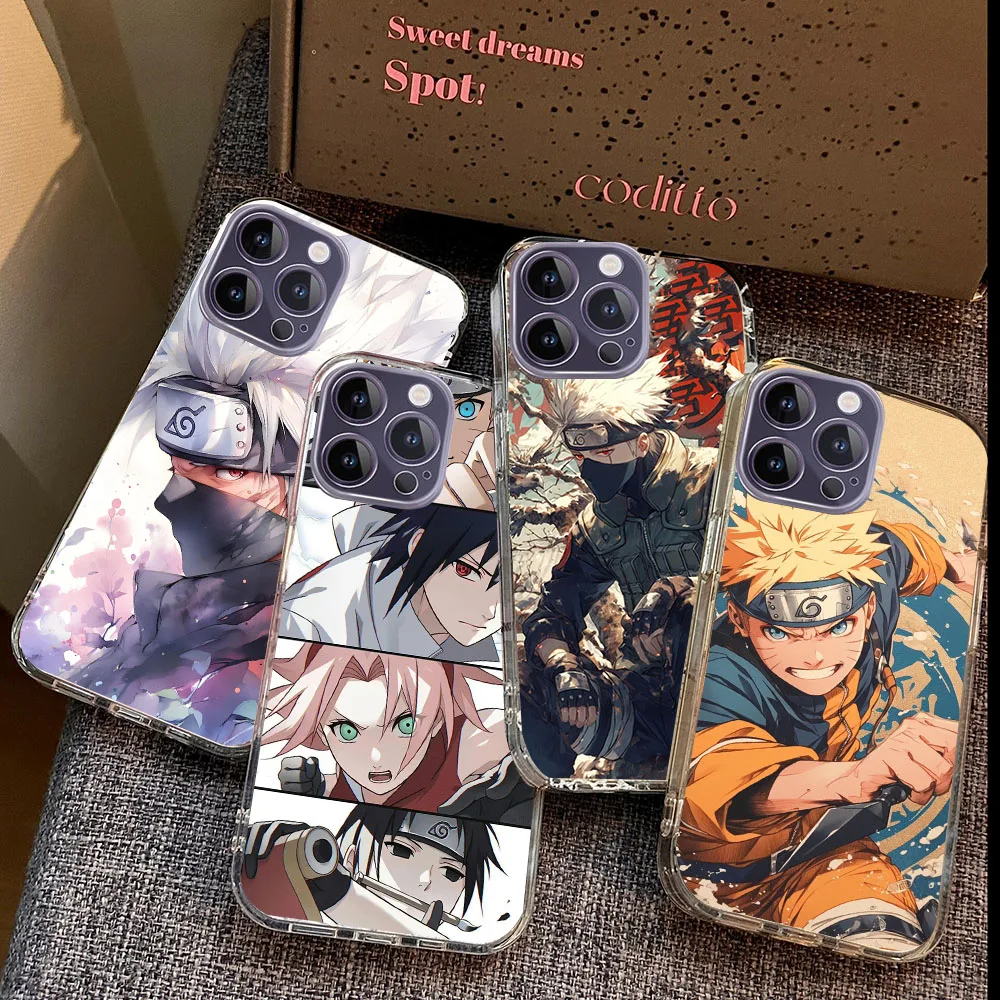 WEA-23 N-Naruto Прозрачный гибкий чехол из ТПУ для iPhone XS XR 5 6 7 8 SE 11 12 Mini Plus Pro Max