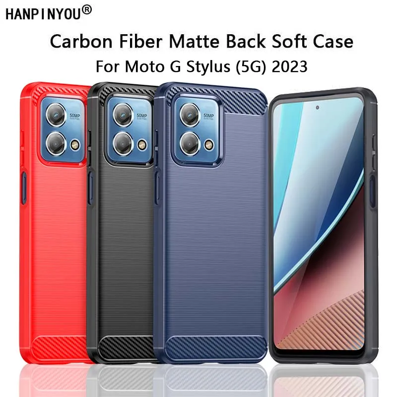 Матовый чехол из углеродного волокна для телефона Motorola Moto G Stylus 5G 2023 ультратонкий