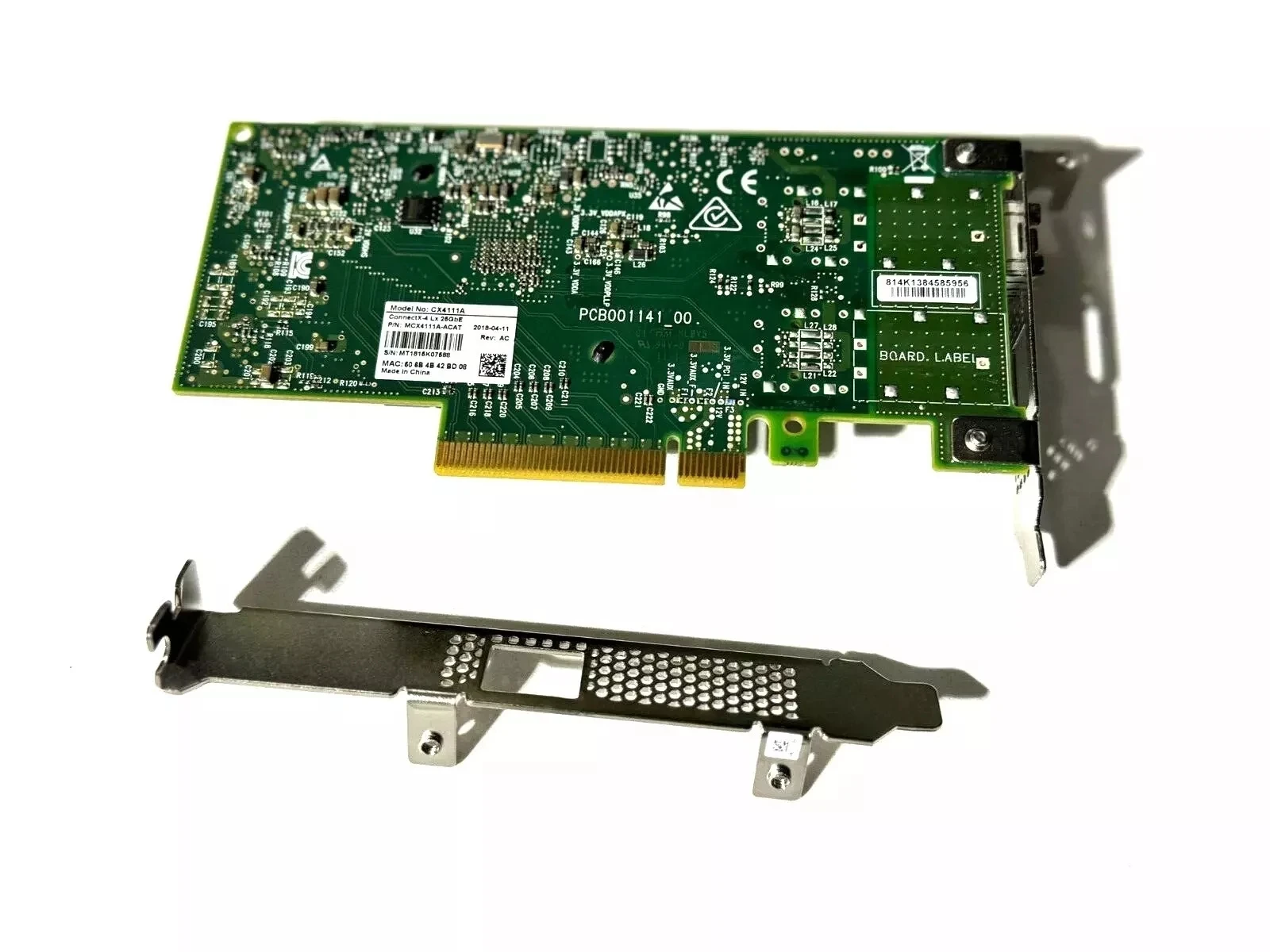 Mellanox CX4111A MCX4111A-ACAT PCI E 3 0 ConnectX-4 25Gigabit Ethernet Card