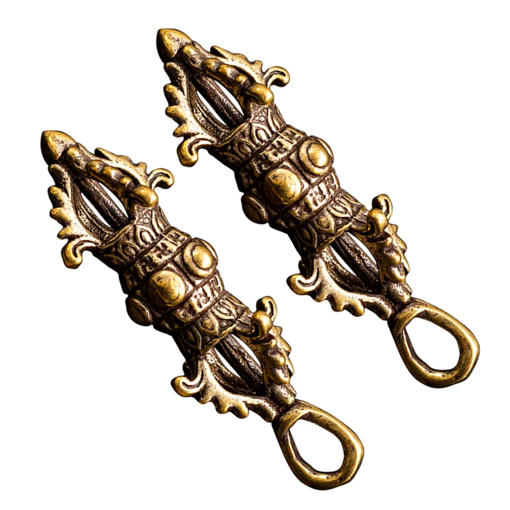 

2pcs Vajra Pestle Nice Key Pendent Vintage Decor Pendent for Keyring