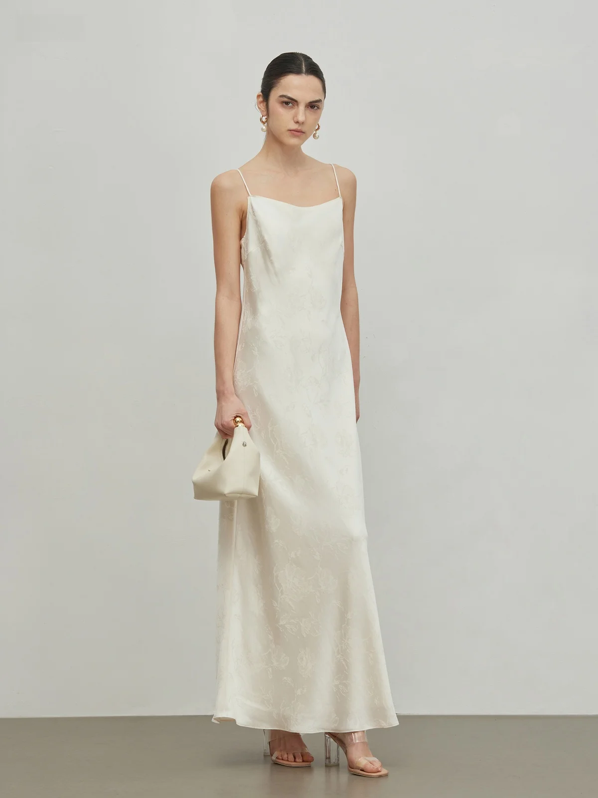 Lynee Acetate Cool Feeling пион жаккардовое элегантное платье на бретельках женское летнее