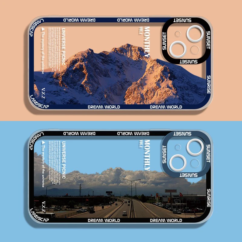 

Luxury Scenery Mountain Case for Huawei P30 Lite P10 Plus P20 P30Lite P40 Lite P50 Pro Y9 Prime 2019 Clear Silicone Cover Funda