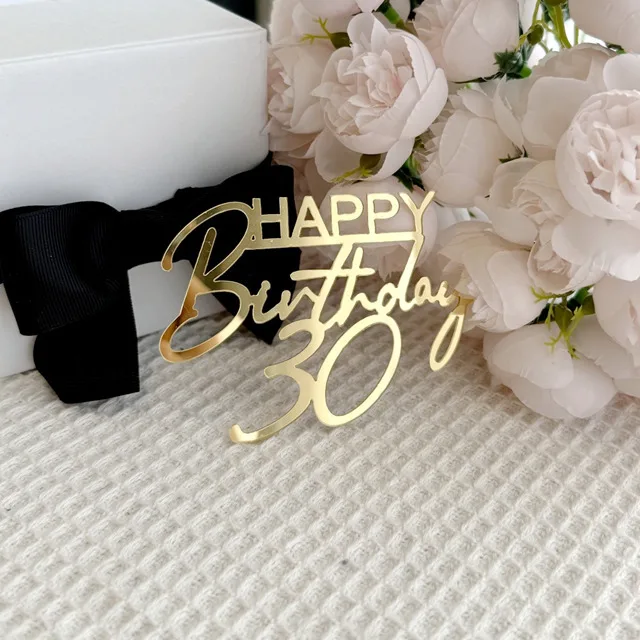 

Золотые акриловые топперы для торта Wohltao