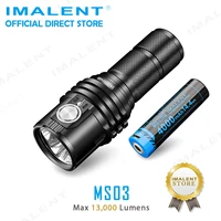 imalent ms03 mini flashlight 13000lms tactical edc cree xhp emergency torch portable rechargeable self defense waterproof lamp