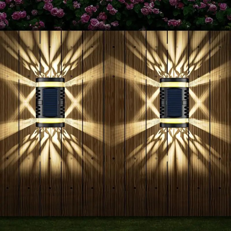 

Outdoor LED Solar Wall Lights Waterproof Garden Fence Lights For Garden Lawn Landscape Yard Patio Driveway Walkway Lighting