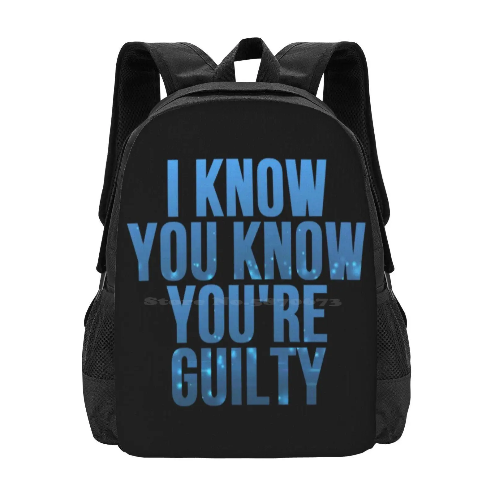 

I Know You Know You'Re Guilty Large Capacity School Backpack Laptop Bags I Know You Know Youre Guilty Hypnotized Sio Set It Off