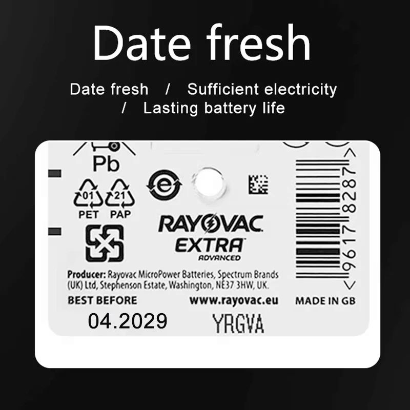 Высококачественная батарейка Rayovac 10 A10 PR536 Zinc Air для слуховых аппаратов, повышенная производительность для невидимых слуховых аппаратов BTE и CIC. (art.: 3920d9cd99e08) - 3920d9cd99e08